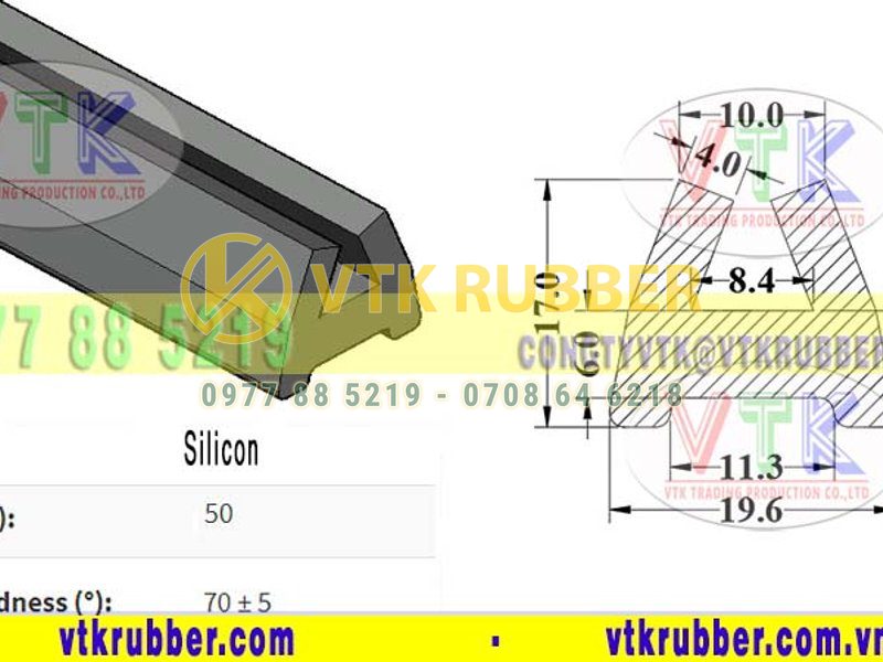 Sản xuất gioăng silicon trắng chịu nhiệt chữ H Thanh Hoá