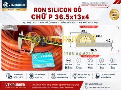 Ron silicon đỏ chữ P 36.5x13x4 tại Khánh Hòa