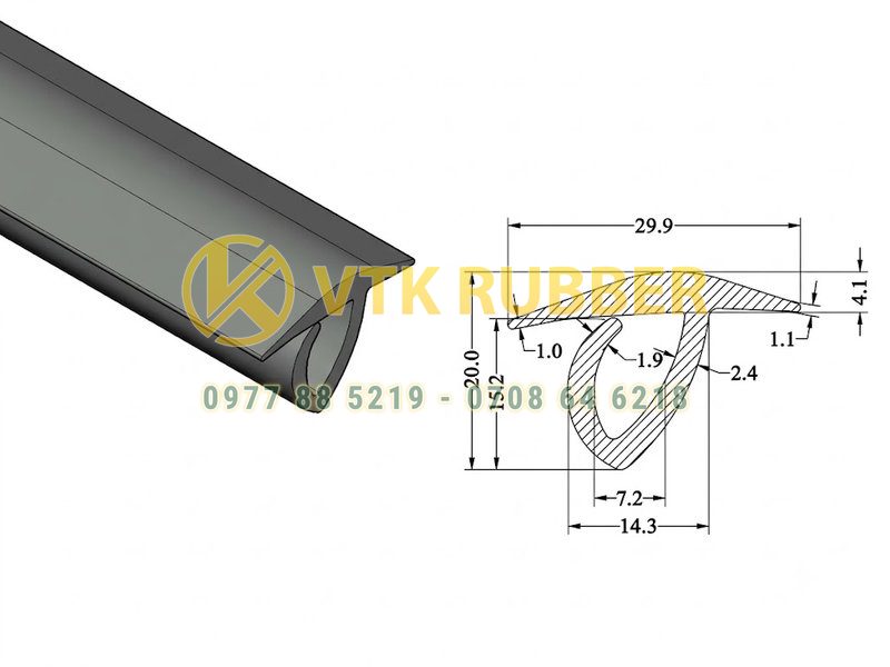 Xưởng sản xuất gioăng cửa xe tải, xe container ở Quảng Nam