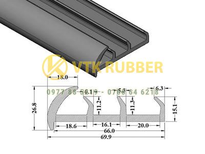 Gioăng cao su lắp cửa thùng xe tải, xe container ở Lâm Đồng