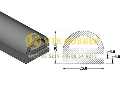 Xưởng cung cấp gioăng silicon trắng chịu nhiệt chữ E Thanh Hoá
