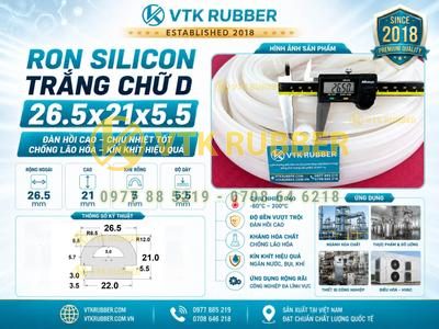 Ron silicon trắng chữ D 26.5x21x5.5 ở Tây Ninh