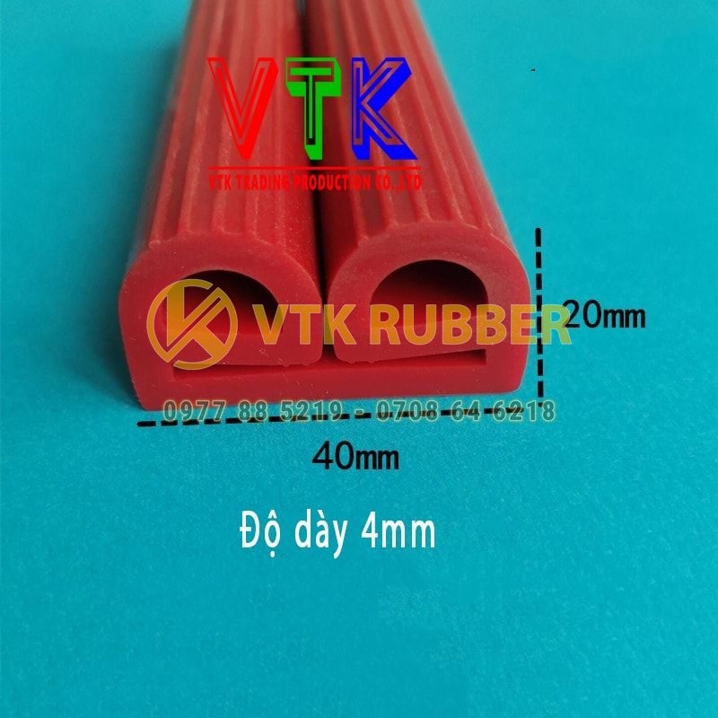 Ron silicon trắng chữ E 40x20x4