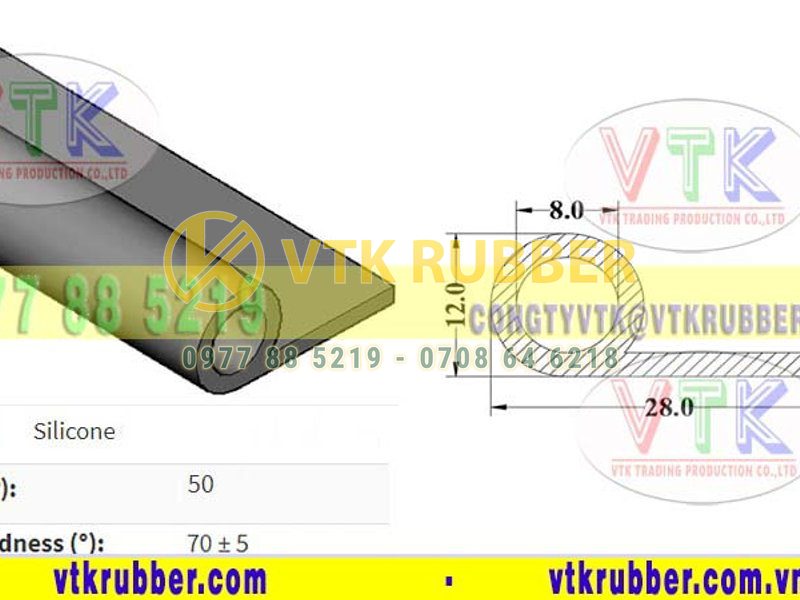 Gia công gioăng silicon đỏ cửa kính chữ P Hồ Chí Minh