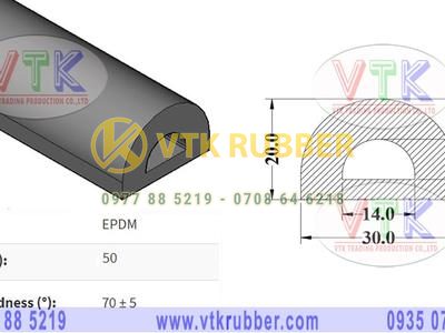 Gioăng cao su EPDM chịu lực chữ D ở Lâm Đồng