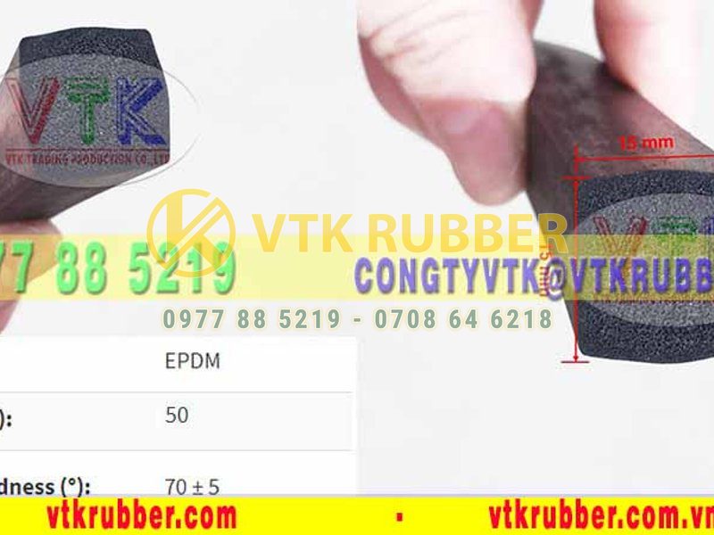 Gioăng cao su xốp hình vuông đàn hồi