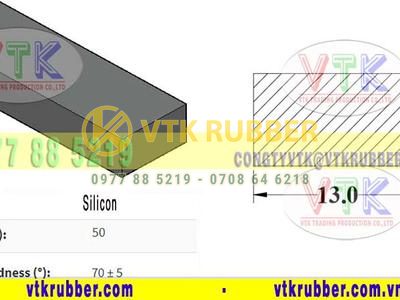 Xưởng cung cấp gioăng silicon tiết diện chữ nhật ở Hoà Bình
