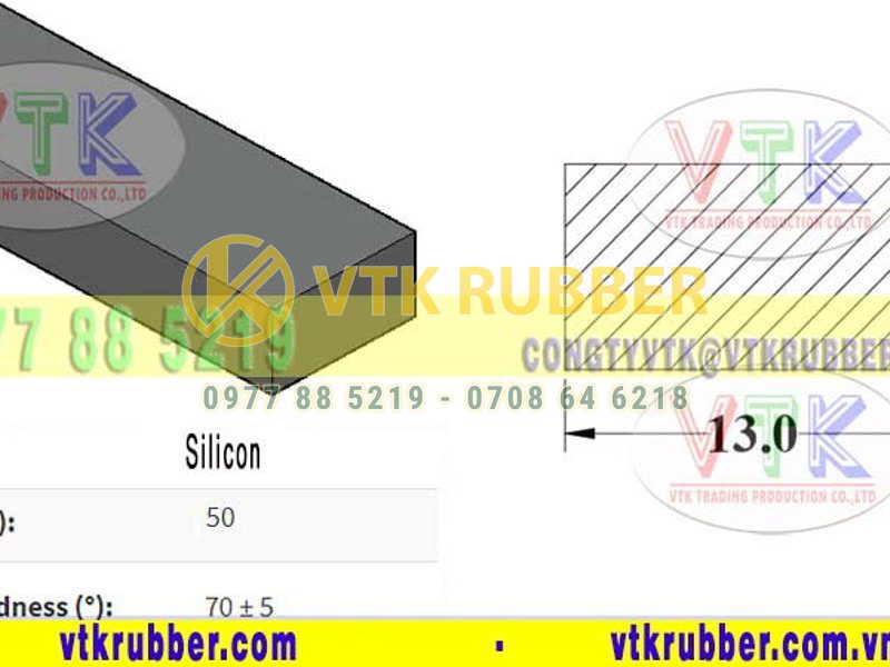 Xưởng cung cấp gioăng silicon tiết diện chữ nhật ở Hoà Bình